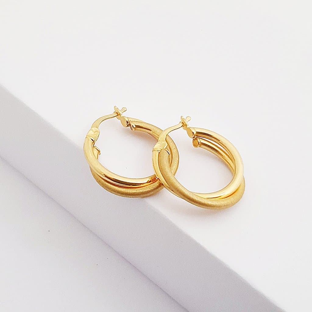 Glänzende Matte Bold Creolen