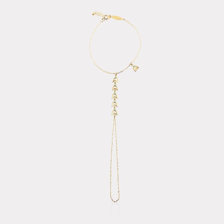 Gelbgold Fisch Figur Şahmeran