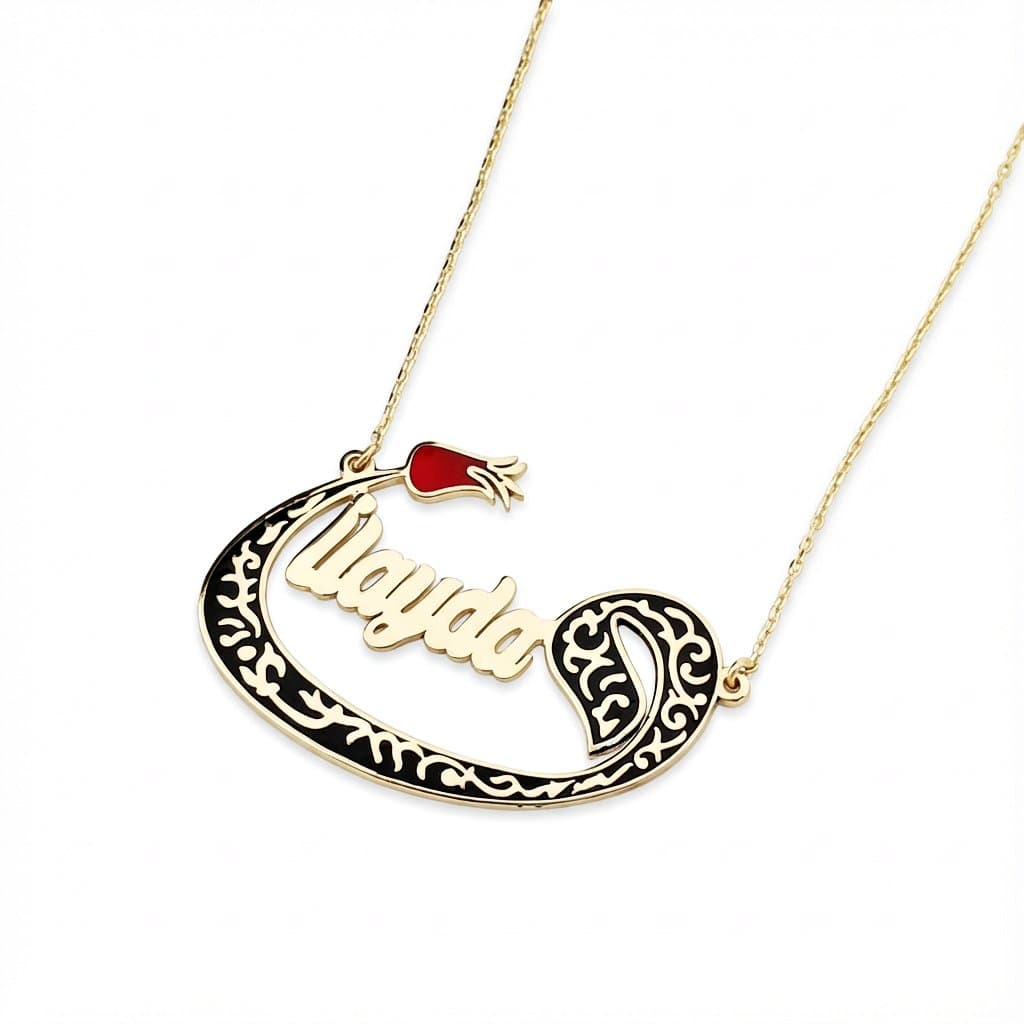 Vav Buchstaben Halskette