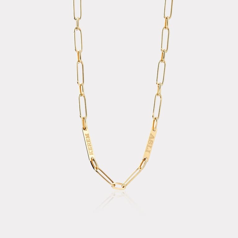 Gelbgold Personalisierbare Namen Halskette