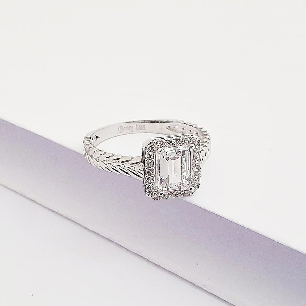 Fischgräten Modell Ring