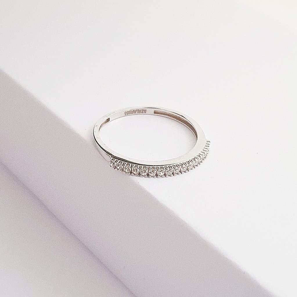 Weißgold Dünner Halbring