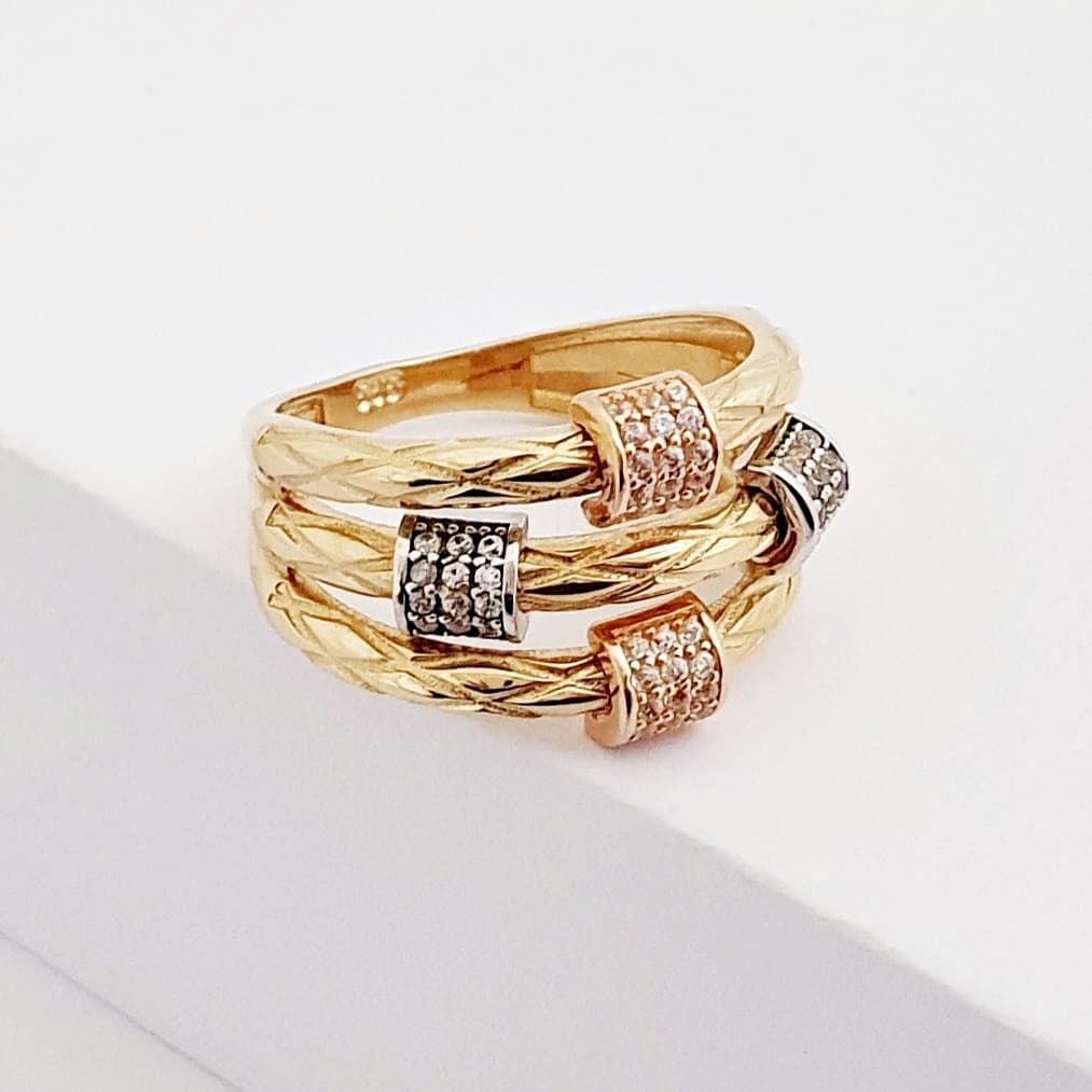 Dreifarbiger Shine Ring