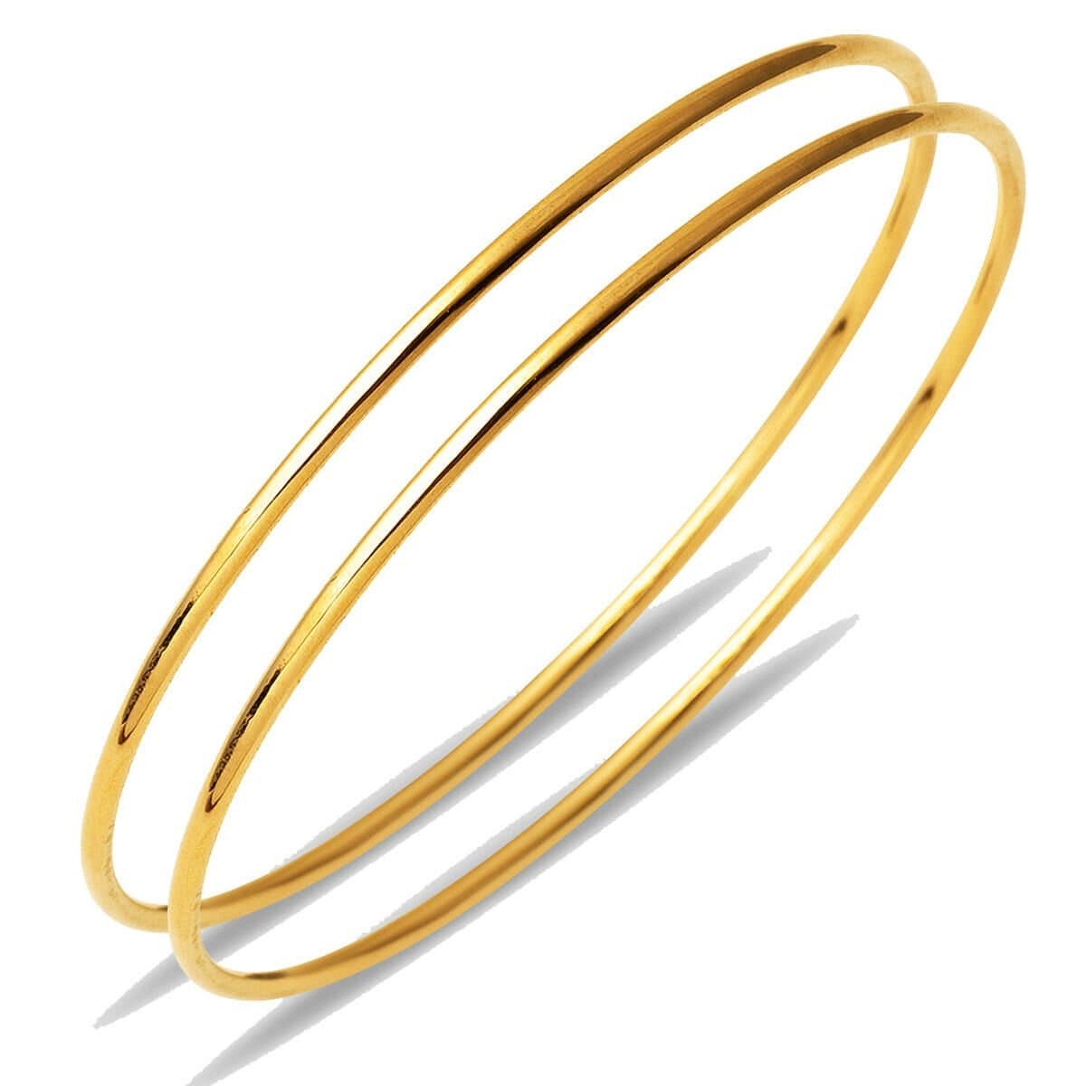 22K Schlicht Glatt Ajda Draht Armband (12*2) 24 g.